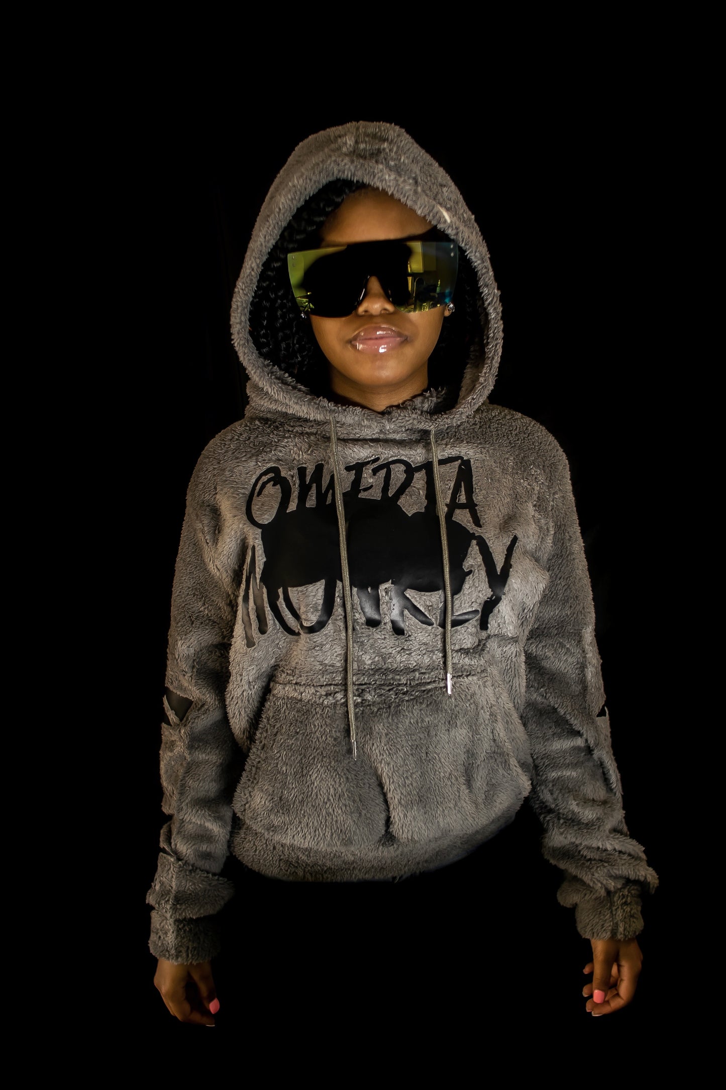 Fluffed Omertà Monkey Unisex Hoodie