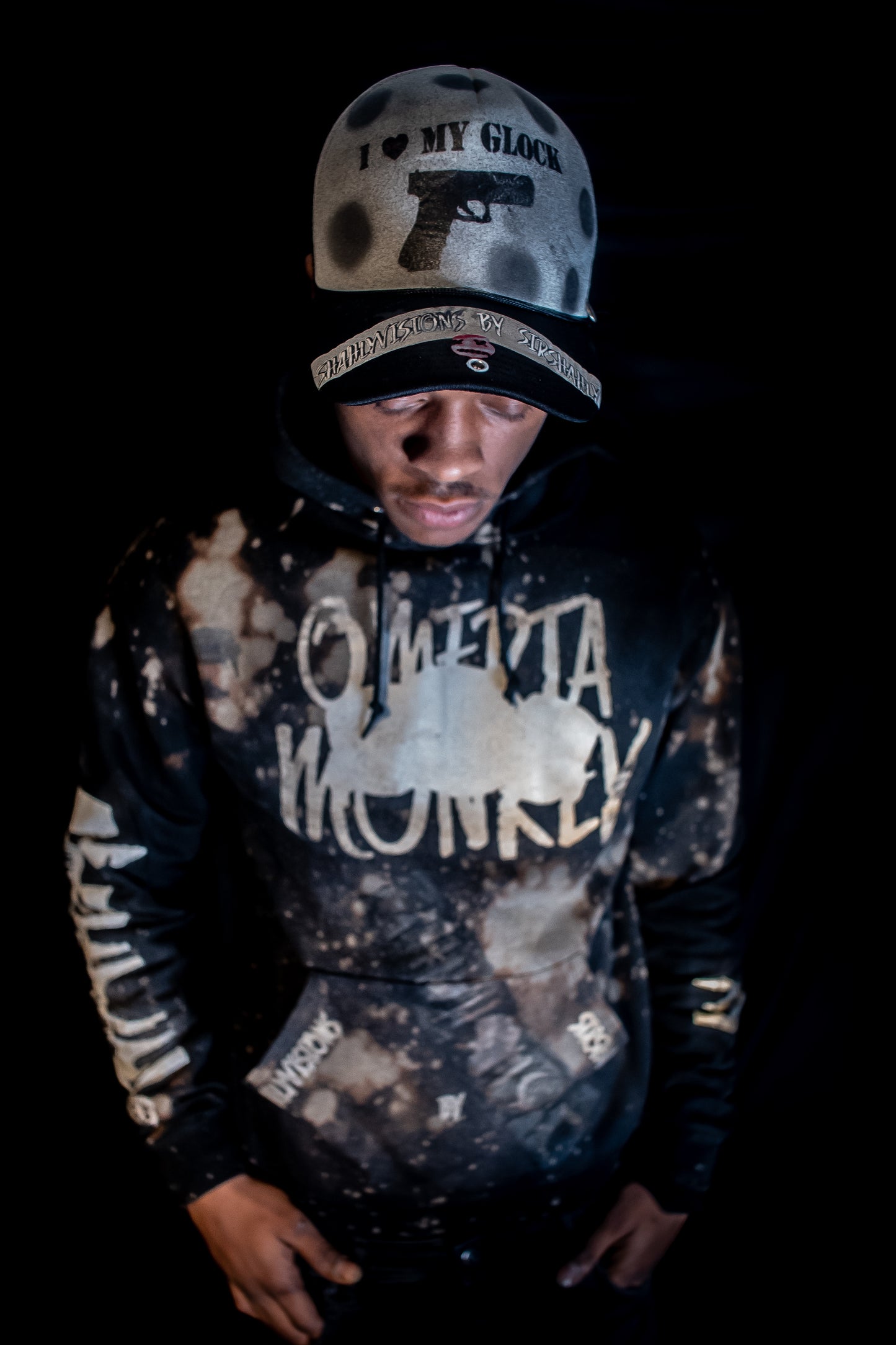 1/1 Bleached Omertà Monkey Hoodie